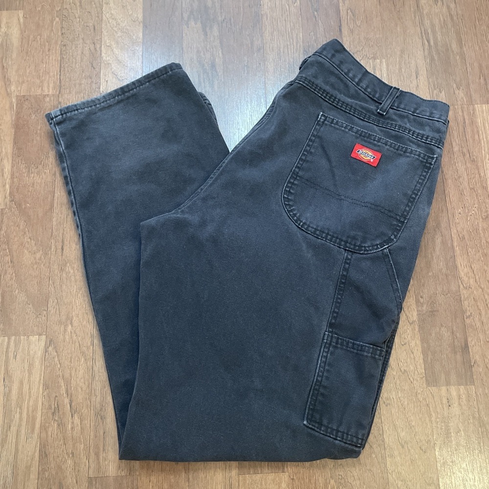 Dickies Carpenter Pants Size 37x32 Faded Black